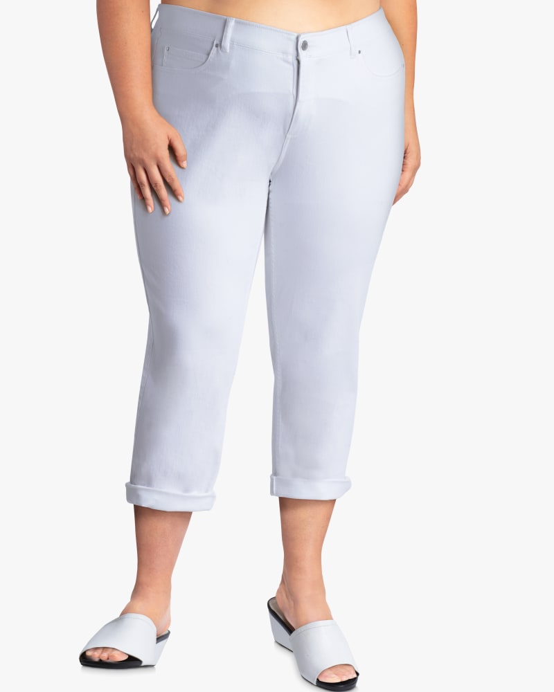 Front of plus size Tristen Denim Capri by Rafaella | Dia&Co | dia_product_style_image_id:115757